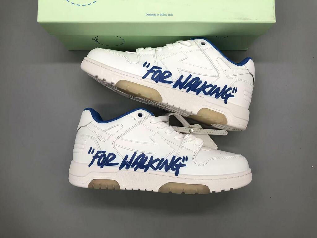 Tênis Off-White Low Tops For Walking White White Dark Blue