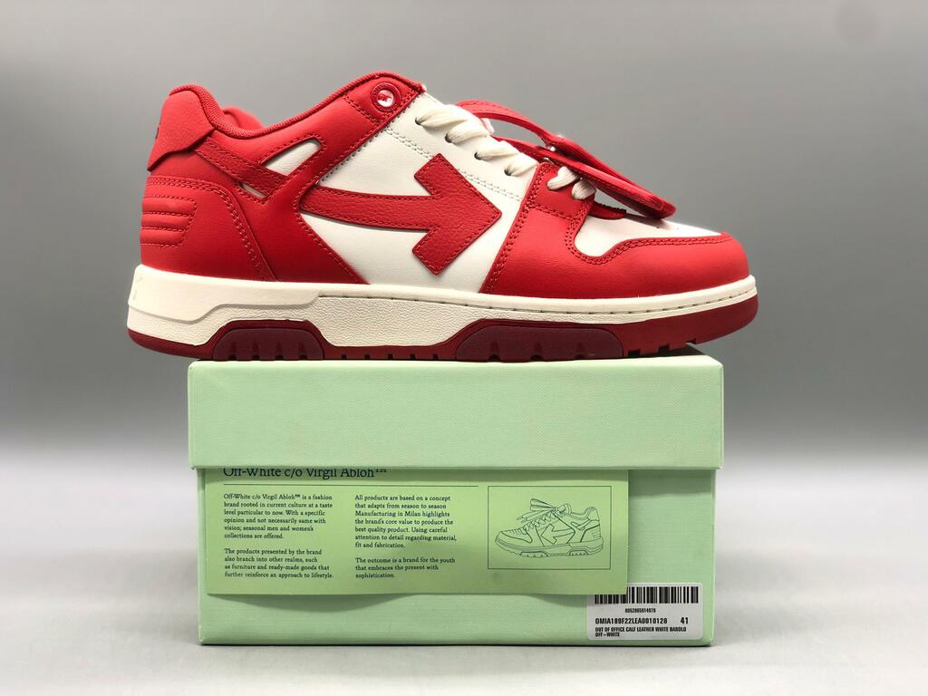 Tênis Off-White Tops Bright Red White
