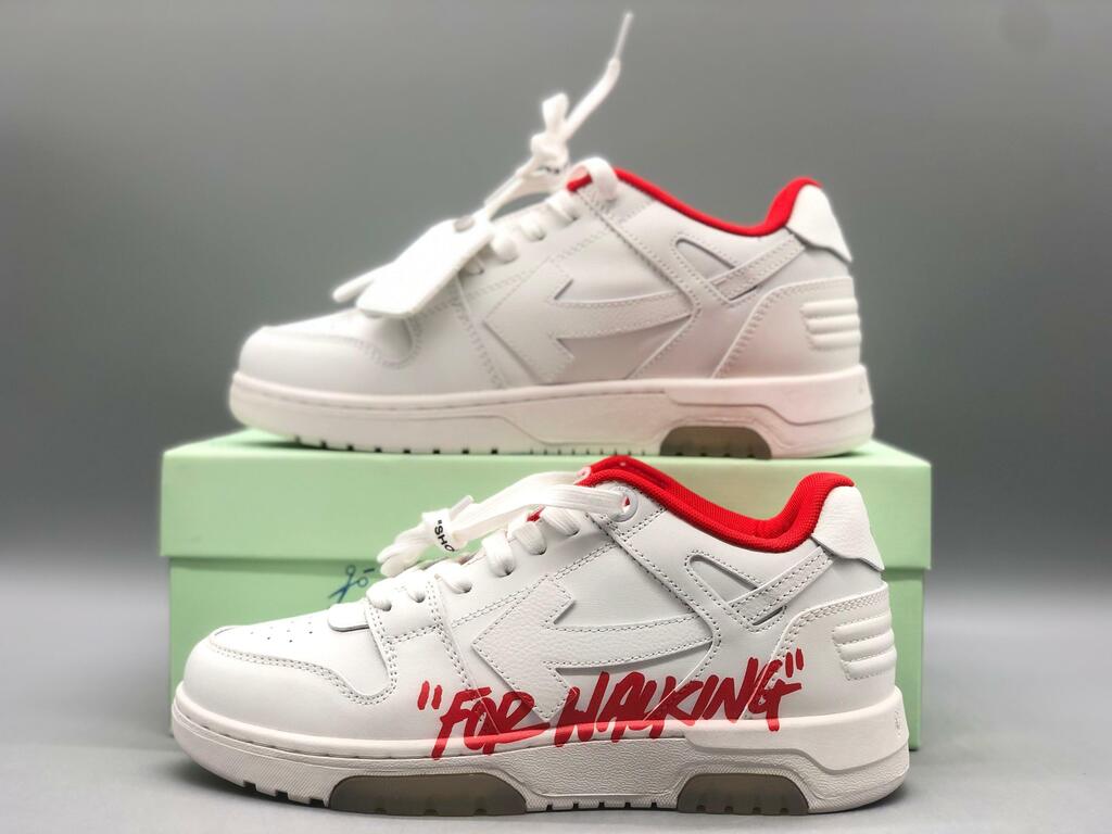 Tênis Off-White For Walking White Red