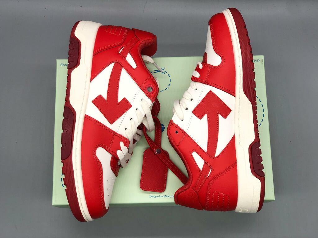 Tênis Off-White Tops Bright Red White