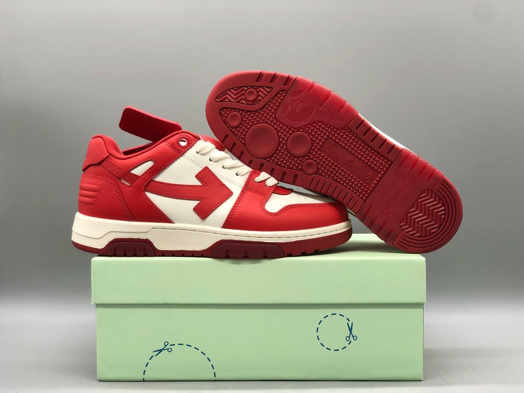 Tênis Off-White Tops Bright Red White