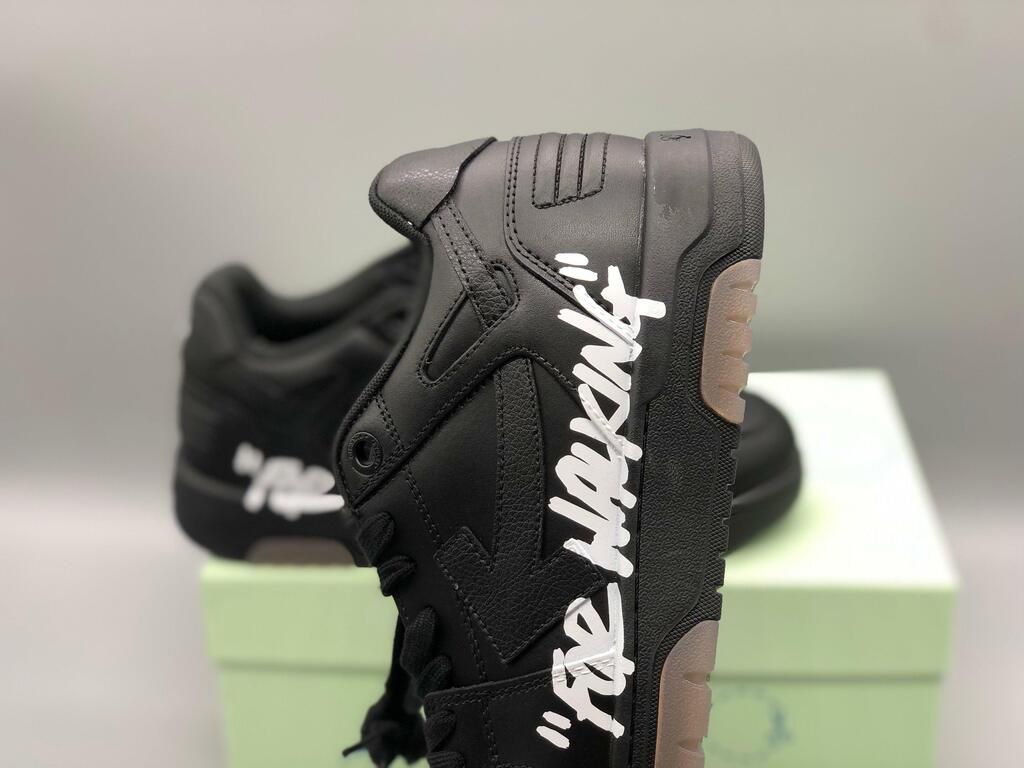 Tênis Off-White Low Tops "For Walking" Black White