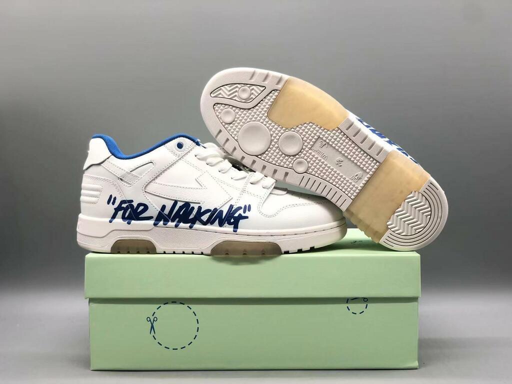 Tênis Off-White Low Tops For Walking White White Dark Blue