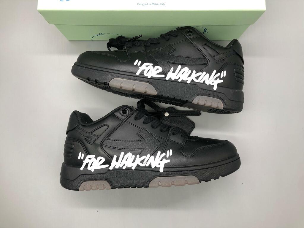 Tênis Off-White Low Tops "For Walking" Black White