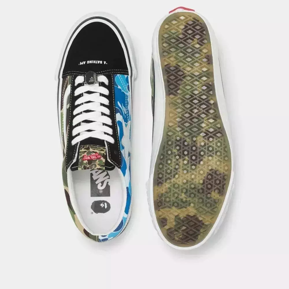 BAPE x Vans Old Skool LX Abc Camo Pink Blue Green