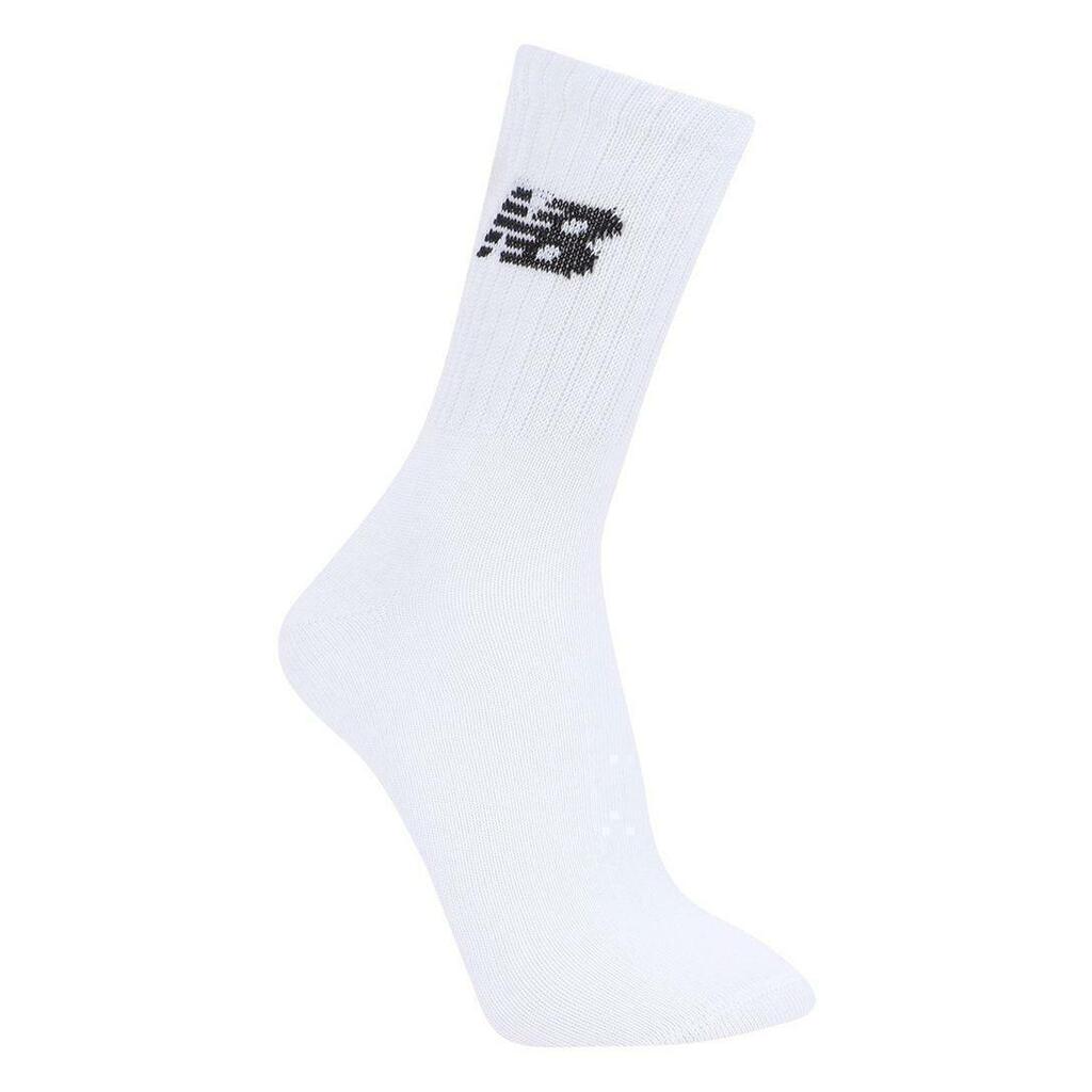 Kit Meia New Balance Cano Alto Logo c/ 3 Pares - Branco