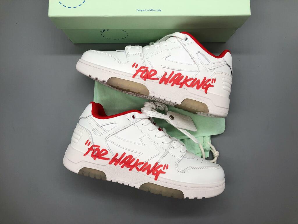 Tênis Off-White For Walking White Red