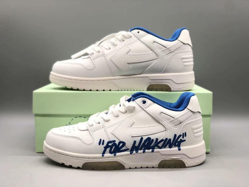 Tênis Off-White Low Tops For Walking White White Dark Blue