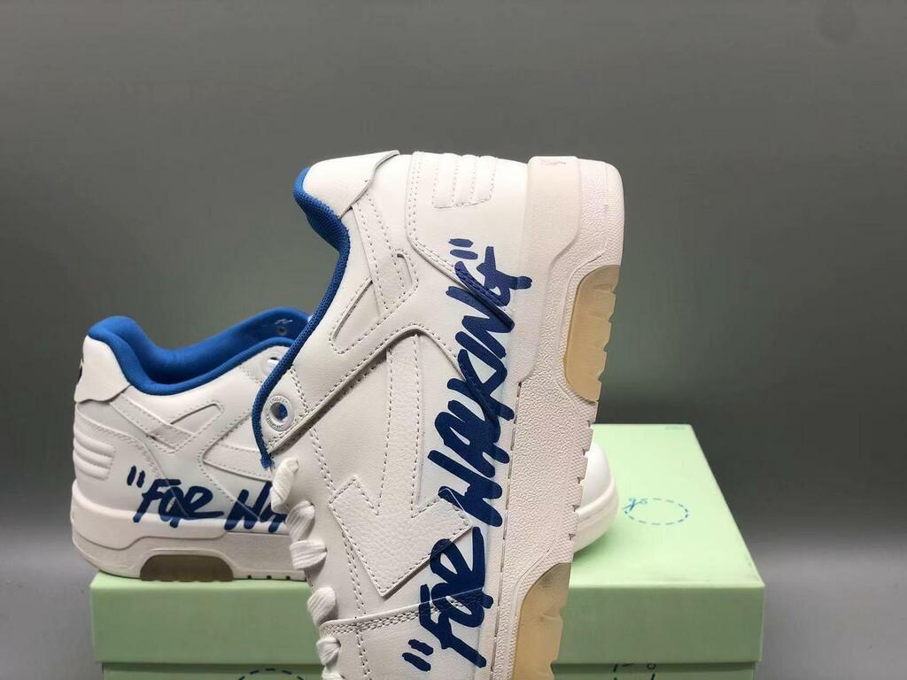 Tênis Off-White Low Tops For Walking White White Dark Blue