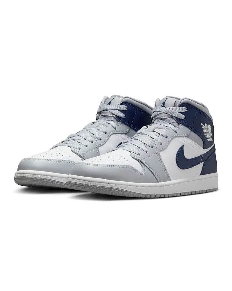 Nike Air Jordan 1 Mid Wolf Grey Midnight Navy