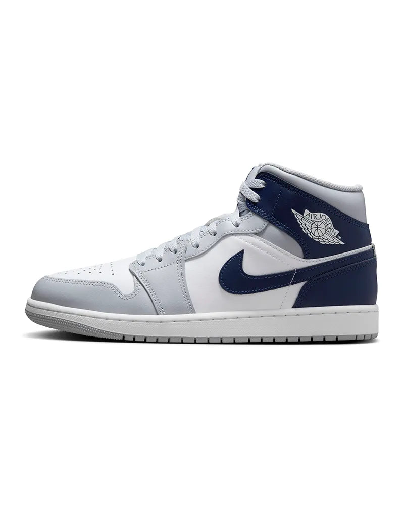 Nike Air Jordan 1 Mid Wolf Grey Midnight Navy