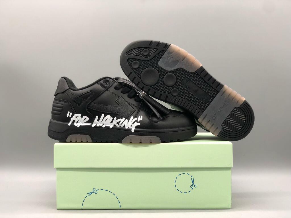 Tênis Off-White Low Tops "For Walking" Black White