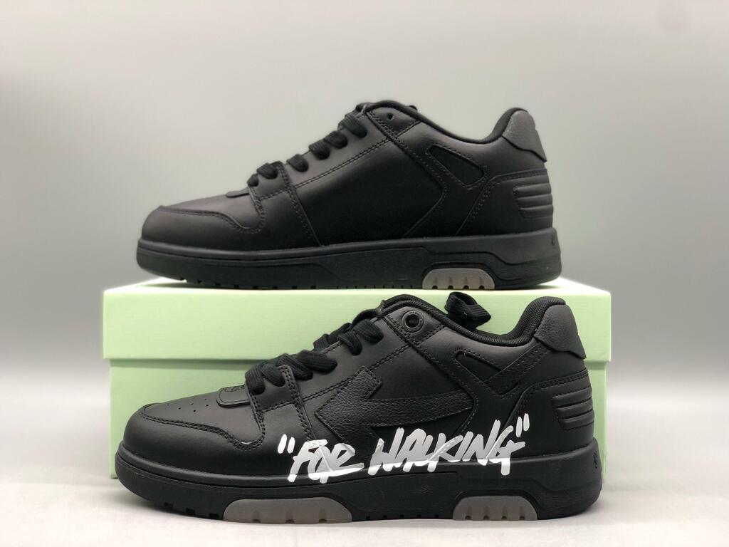 Tênis Off-White Low Tops "For Walking" Black White