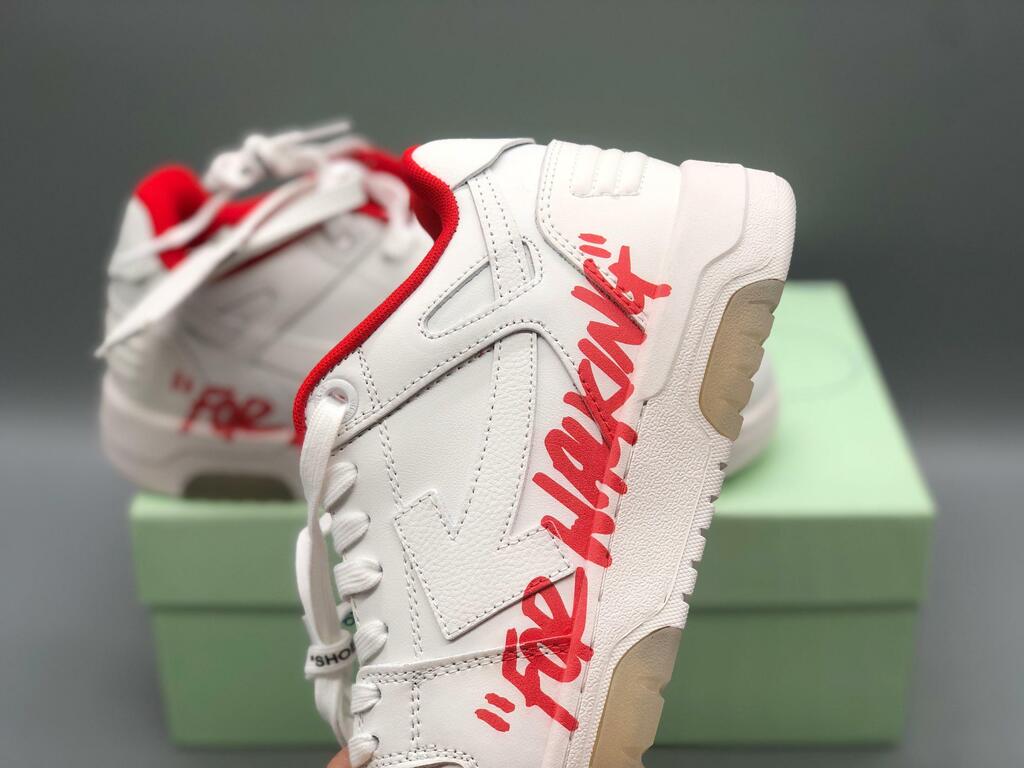 Tênis Off-White For Walking White Red